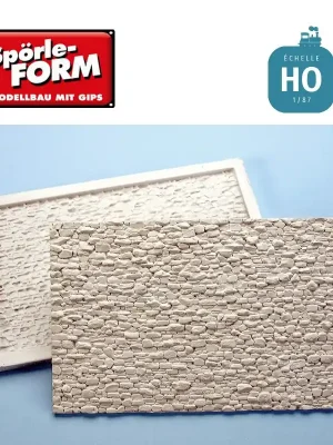Letzte Stücke - Moule mur de pierres de taille petite et moyenne relief prononcé HO Spörle 6009