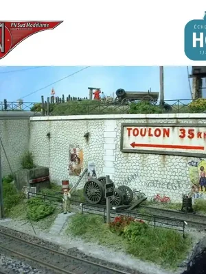 Gerade sechseckige Steinstützmauer H0 PN Sud Modélisme 8728 | Abverkauf