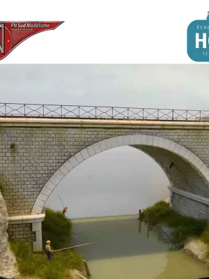 1 Bogen 2-spurige Brücke H0 PN Sud Modélisme 8763 - Expressversand