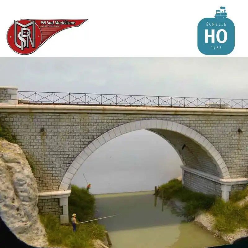 1 Bogen 2-spurige Brücke H0 PN Sud Modélisme 8763 - Expressversand
