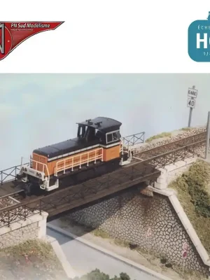 Bestseller | Einspurige gerade Widerlager-Stahlfachwerkbrücke H0 PN Sud Modélisme 8702