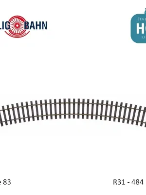 Rail courbe Elite R31 484mm code 83 HO Tillig 85143 - Nur noch wenige