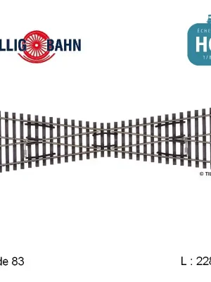 Kreuzung 15°, Länge 228 mm H0 Tillig 85160 - Top-Preis