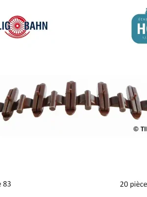 Markenqualität - Isolierschienenverbinder braun (Beutel 20 Stück) H0 Tillig 85502