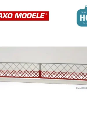 Barrières passage à niveau pivotantes double 8 m avec portillons + profilés 2 pcs HO Haxo Modèle HM45008 | Sehr beliebt