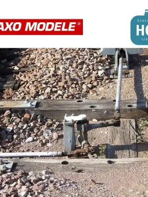 Top-Deal - Renvoi d‘angle unifié SNCF transmission rigide Droite ou Gauche HO Haxo Modèle HM45056
