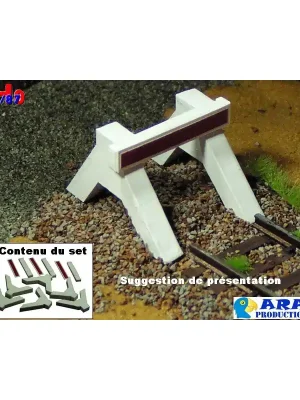 Heurtoir bibloc béton set de 3 en kit à monter échelle HO ARA HO.GAR25000A | Sehr gefragt
