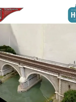 Sofort bestellbar - Brücke mit zwei Bogen zweigleisig H0 PN Sud Modélisme 8757