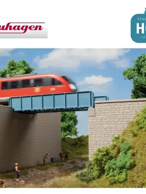 Neu gelistet | Pont métallique 1 voie avec murs porteurs HO Auhagen 11441