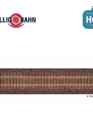 Sonderaktion | Gleisbettung Elitegleis dunkel (braun), Länge 228 mm H0 Tillig 86500