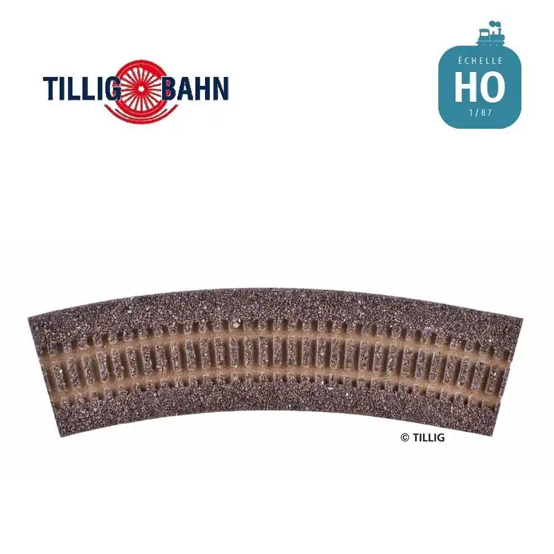 Sale | Gleisbettung Elitegleis dunkel (braun) für gebogenes Gleis R21/30° H0 Tillig 86503