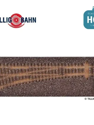 Nicht verpassen | Gleisbettung Elitegleis dunkel (braun) für linke Weiche 15° H0 Tillig 86512