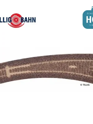 Gleisbettung Elitegleis dunkel (braun) für rechte Innenbogenweiche 29,3° H0 Tillig 86523 | Preisnachlass