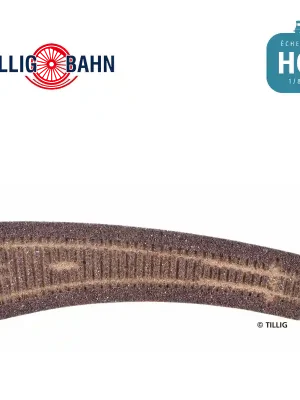 Herstellerpreis - Gleisbettung Elitegleis dunkel (braun) für linke Innenbogenweiche 17° H0 Tillig 86524