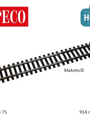 Abverkauf | Rail flexible StreamLine 914mm traverses bois Code 75 HO Peco SL-100F