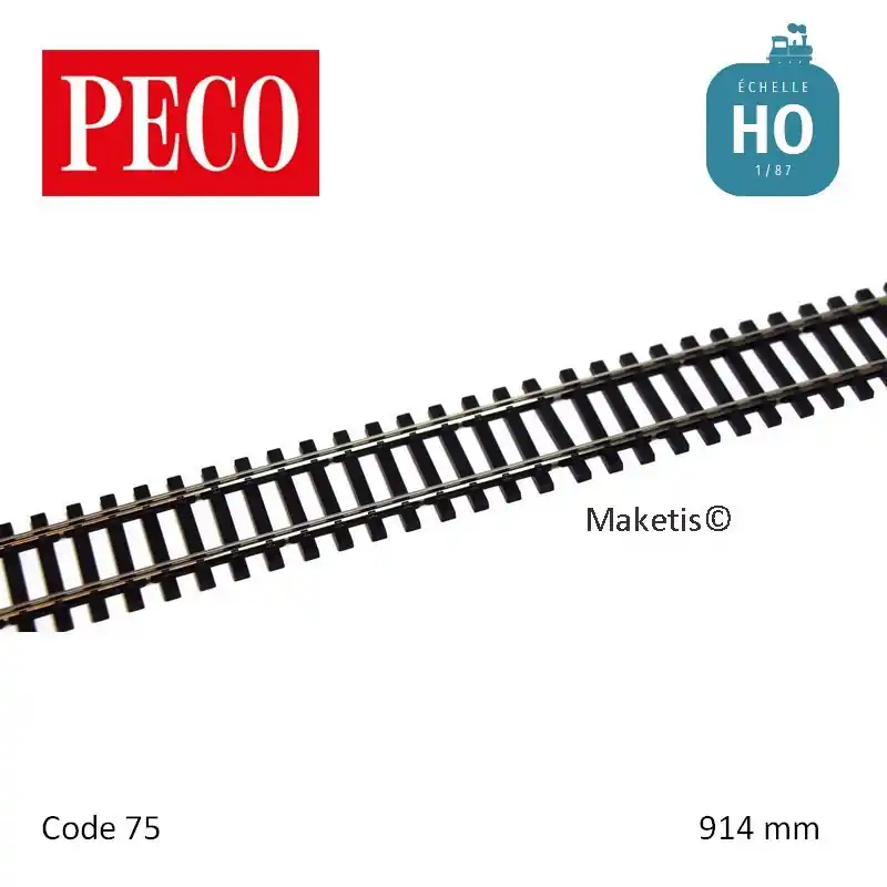Abverkauf | Rail flexible StreamLine 914mm traverses bois Code 75 HO Peco SL-100F