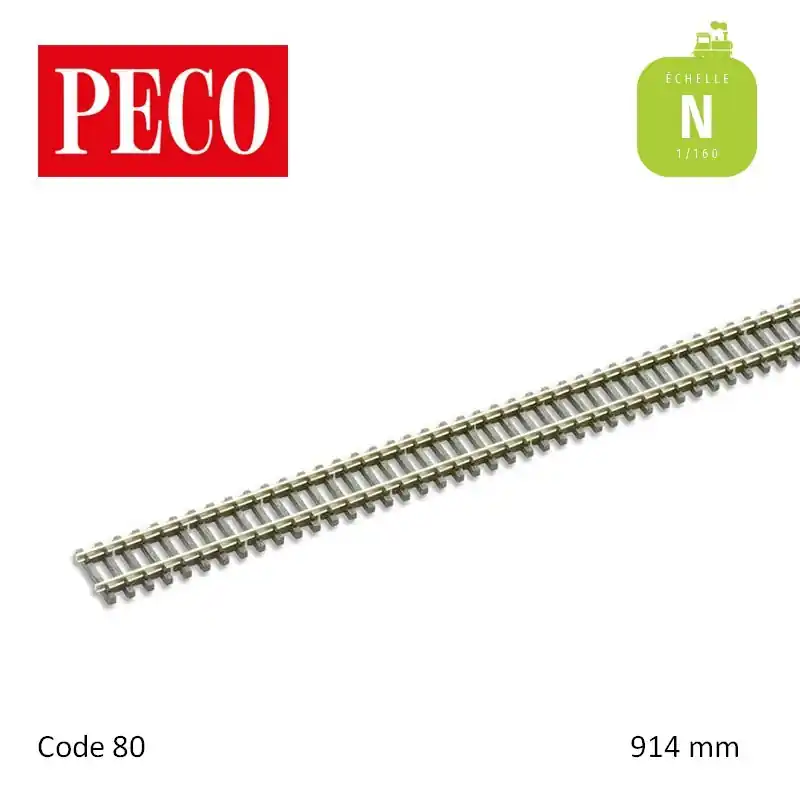 Bestpreis - Rail flexible StreamLine 914mm traverses bois Code 80 N Peco SL-300