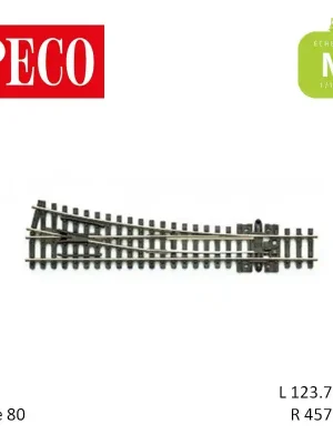 Aiguillage à droite Streamline Insulfrog R457mm 12° code 80 N Peco SL-395 - Günstig