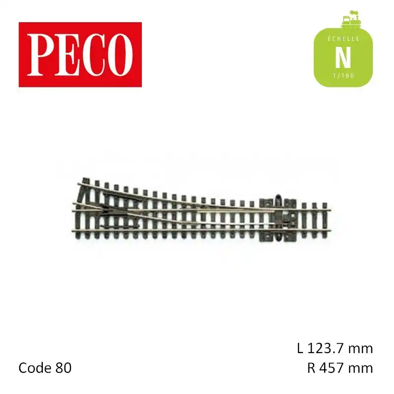 Aiguillage à droite Streamline Insulfrog R457mm 12° code 80 N Peco SL-395 - Günstig