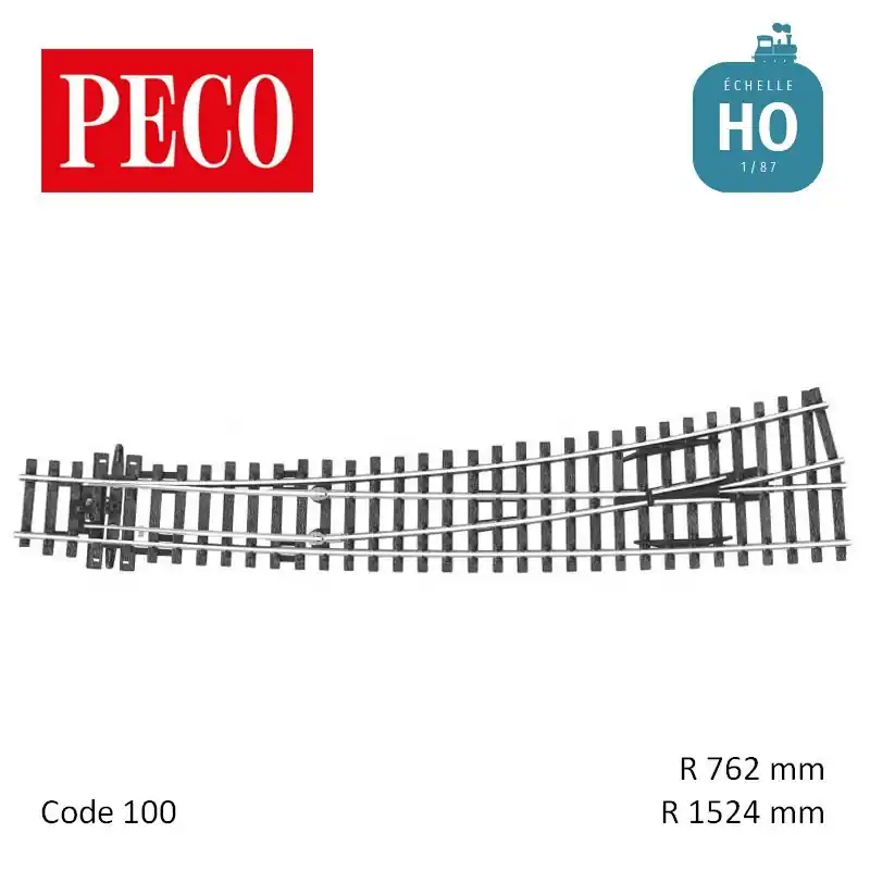 Aiguillage courbe à gauche Streamline Insulfrog R1524/762mm 12° code 100 HO Peco SL-87 | Jetzt kaufen