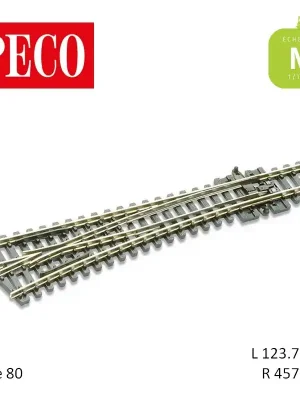 Aiguillage moyen à gauche Streamline Electrofrog R457mm 12° code 80 N Peco SL-E396 | Günstig