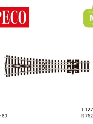 Angebot - Aiguillage en Y Streamline Electrofrog R762mm 8° code 80 N Peco SL-E397