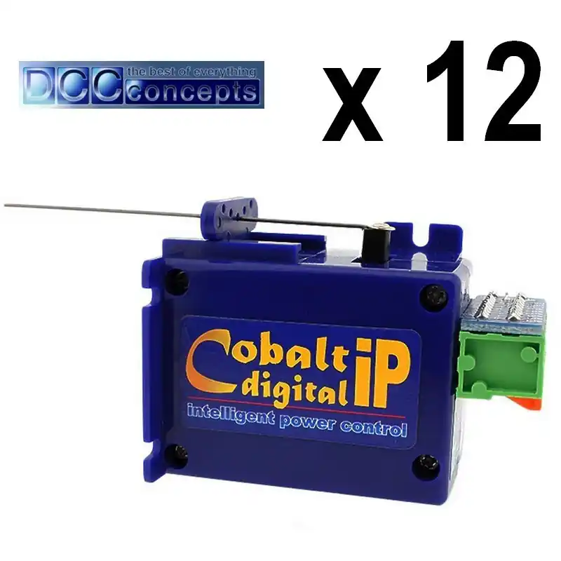 Reduziert - Moteur d‘aiguillage Cobalt iP Digital (12 pcs) DCCconcepts DCP-CB12DiP