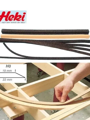 Semelle en liège 980 mm, épaisseur 4 mm (10 pièces) HO Heki 3160 - Sonderpreis