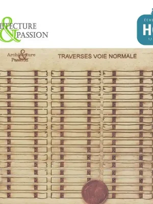 Ensemble de 60 vieilles traverses en bois voie normale HO Architecture & Passion 87TRA02 | Bestellbar
