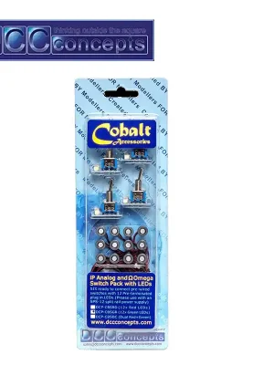 Nur diese Woche | Cobalt iP Analog und Omega Switch Pack mit LEDs (Rot & Grün) DCCconcepts DCP-CBSDC