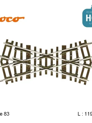Croisement K30 Roco-Line 30° L 119mm Code 83 HO Roco 42498 | Bestseller