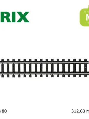 Nicht verpassen - Rail droit 312.63 mm code 80 N Minitrix 14902