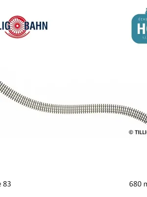 Jetzt erhältlich - Rail flexible Elite 3 rails traverses bois 680 mm code 83 HO-HOe Tillig 85126