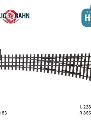 Top bewertet | Abzweig rechts H0/H0e-H0, R866 Länge 228 mm H0 Tillig 85195
