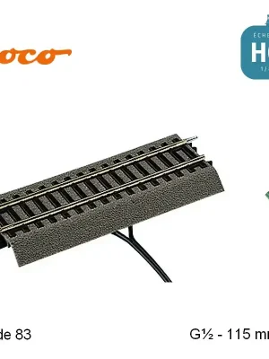 Voie de raccordement numérique ballastée G½ 115 mm Code 83 HO 42517 | Premium-Qualität