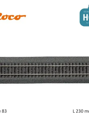Beliebt | Rail droit Roco-Line ballastée G1 230mm Code 83 HO Roco 42510