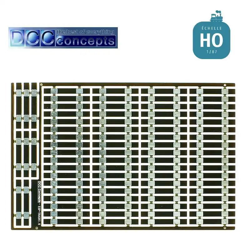 Markenqualität | Traverses prédécoupées 1.6mm OO/HO pour voie droite DCCconcepts ESP-TRACK1.6