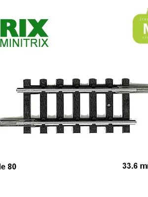 Geprüfte Qualität - Rail droit 33.6 mm Code 80 N Minitrix 14909