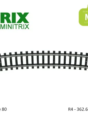 Rail courbe R4 362,6mm code 80 N Minitrix 14927 - Günstig