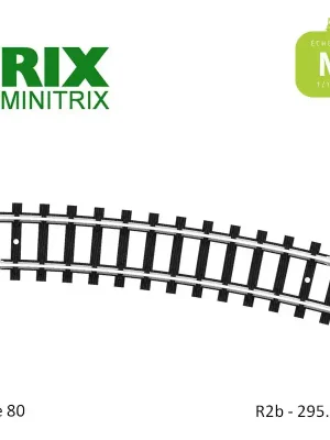 Rail courbe R2b 295,4mm code 80 N Minitrix 14921 - Neu im Sortiment