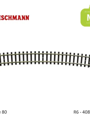Rail courbe N-Track R6 480mm 15° Code 80 N Fleischmann 22227 - Beliebt