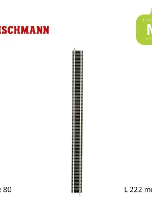 Rail droit ballasté N-Track L222mm Code 80 N Fleischmann 9100 | Werkspreis