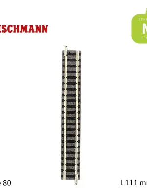 Brandneu | Rail droit ballasté N-Track L111mm Code 80 N Fleischmann 9101