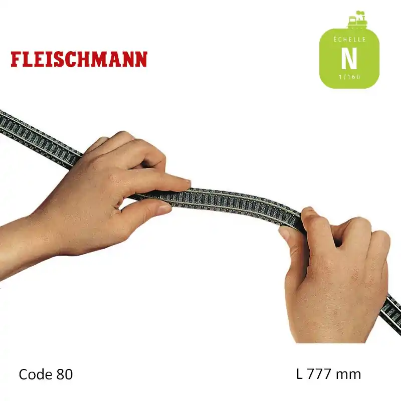 Kundenliebling - Rail flexible N-Track L777mm Code 80 N Fleischmann 9106