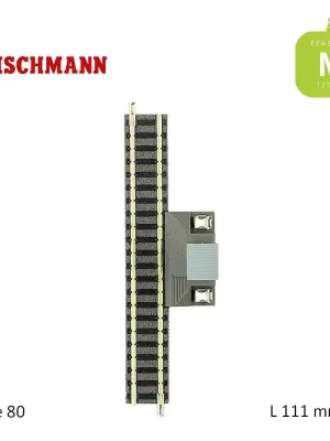 Geprüfte Qualität - Rail droit de raccordement bipolaire déparasité N-Track L111mm Code 80 N Fleischmann 9108
