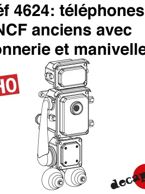 Antikes SNCF-Telefon mit Rufton und Kurbel (8 St) H0 Decapod 4624 | Preishit