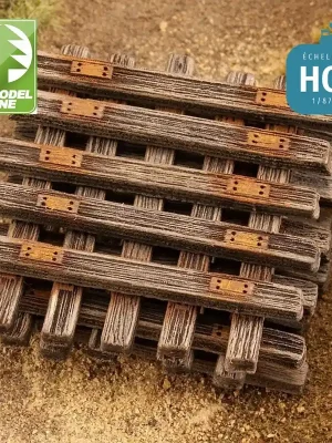 Vieilles traverses en bois HO Model Scene 48502 | Zertifiziert