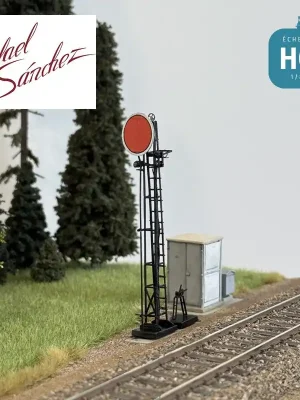 Signal mécanique Disque rouge sur mât échelle PLM HO Rafael Sanchez FR5223 - Nur noch kurze Zeit