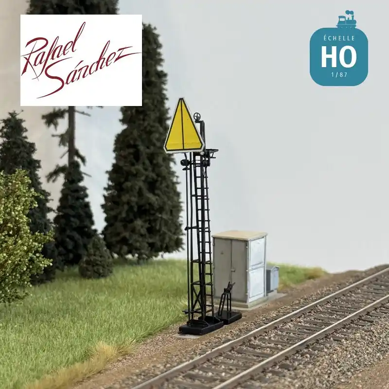 Begrenztes Angebot | Signal mécanique Rappel de Ralentissement sur mât échelle PLM HO Rafael Sanchez FR5253