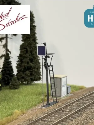 Günstig - Signal mécanique SNCF unifié Carré violet Epoque IV (mât gris foncé) HO Rafael Sanchez FR0134